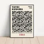 Yayoi kusama abstract line dots canvas poster
