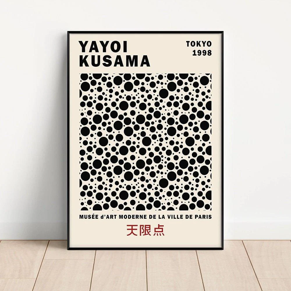 Yayoi Kusama Abstract Line Dots Canvas Poster 856635