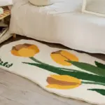 Yellow tulips rug patchandbagel