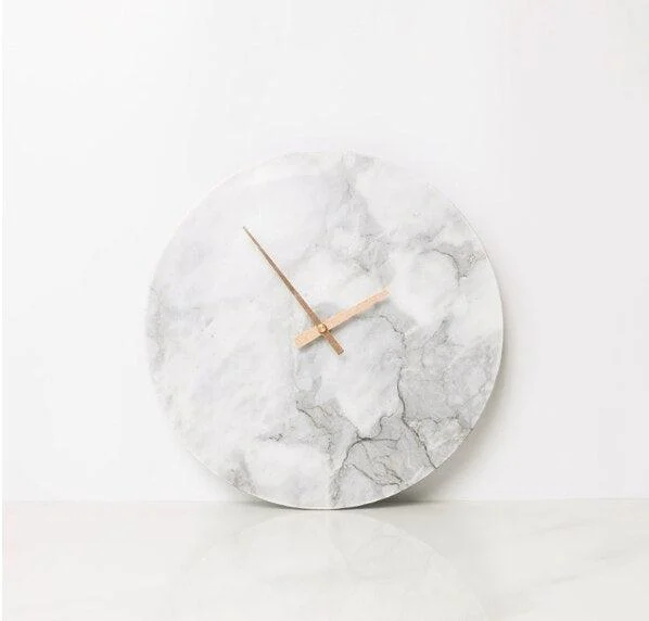 Znwynordic Marble Wall Clock Modern Minimalist Bedroom Art Clocks Personality Creative Living Room Fashion Wall Watch