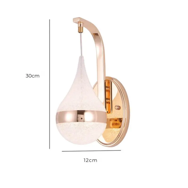 Zenolicht moderne led wandlampe tropfenform warmweiss energiesparend xlumina