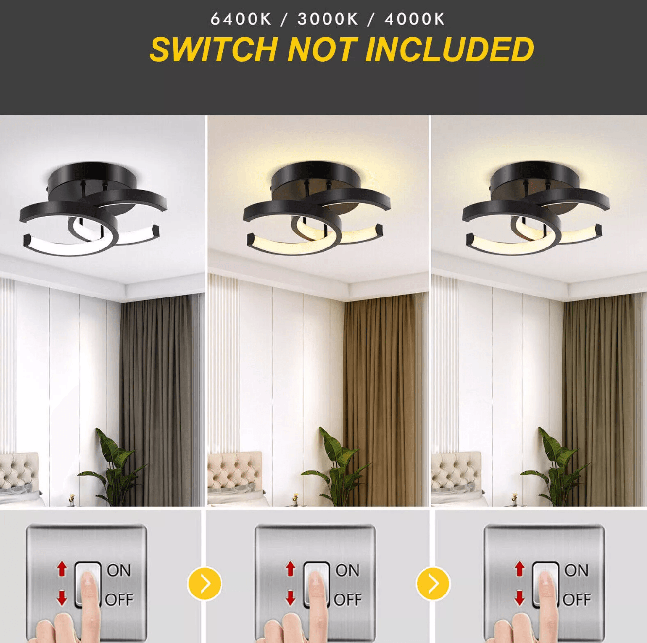 Chic led lamp ceiling light modern chandelier living room bedroom pendant light (6)