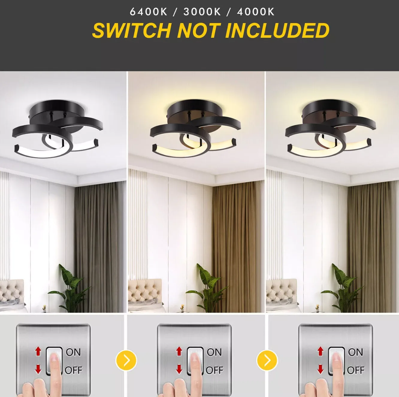 Chic led lamp ceiling light modern chandelier living room bedroom pendant light (6)