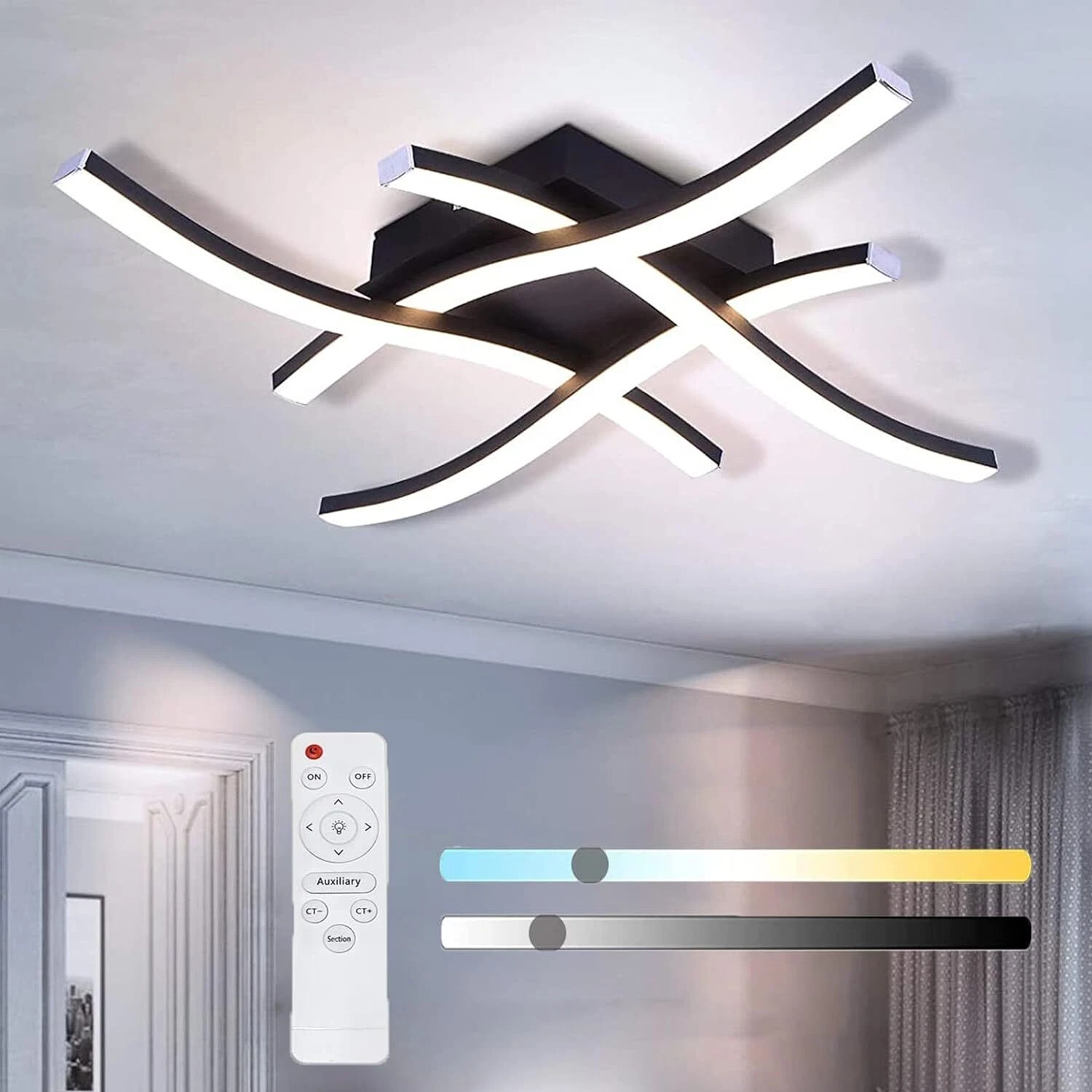 Dimmable 4 wave ceiling lights (5)