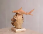 Hammerhead Shark Figurine Personalized Statue Wooden Sculpture Miniature Sea Life 5.webp