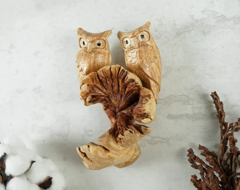 Hanging Wooden Owl Couple 5.webp