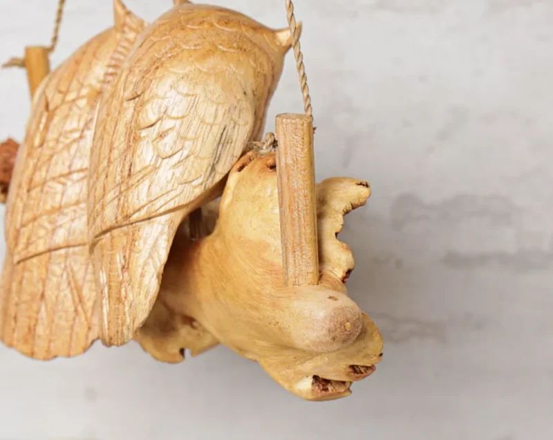 Hanging Wooden Owl Wood Carving 4.webp