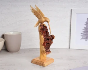 Hummingbird Flight Flying Bird Art Rustic Figurine 1.webp