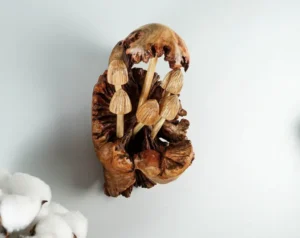 Wooden Mushroom Wall Art Hanging Ornament Handcraft 1.webp
