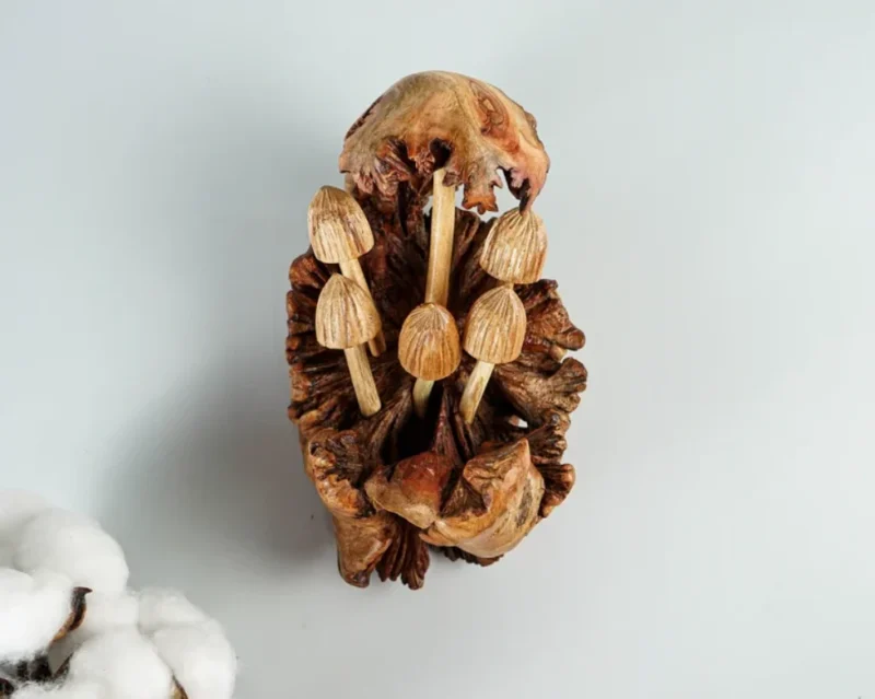 Wooden Mushroom Wall Art Hanging Ornament Handcraft 7.webp