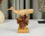 Wooden Sperm Whale Statue Personalized Figurine Sculpture Animal Wood Carving Handmade Ornaments 6.webp