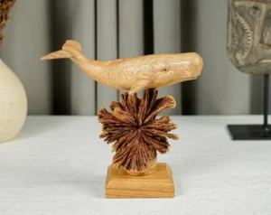 Wooden Sperm Whale Statue Personalized Figurine Sculpture Animal Wood Carving Handmade Ornaments 6.webp